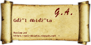 Gál Abiáta névjegykártya
